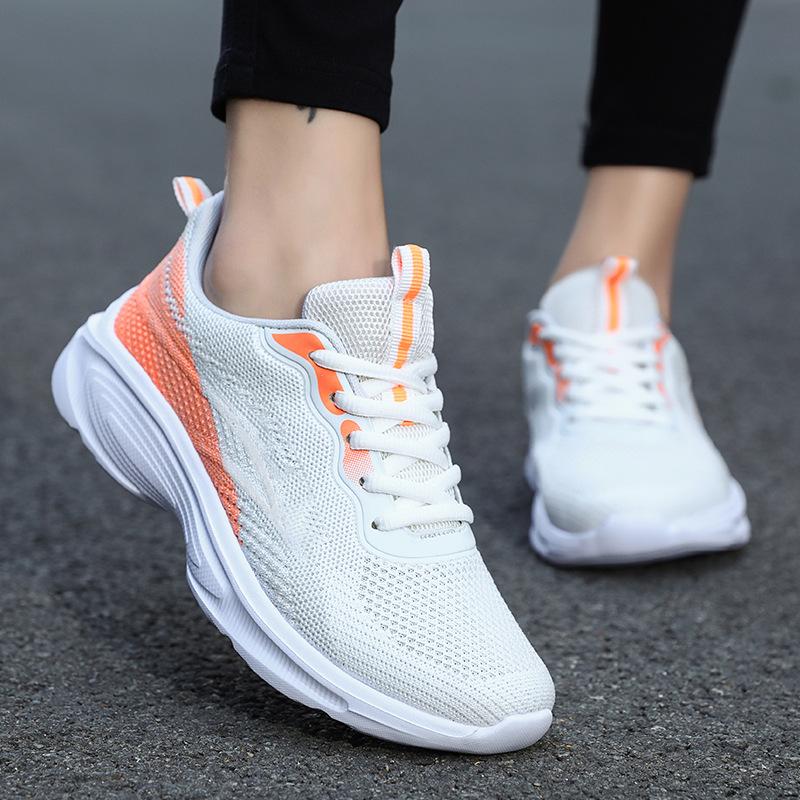 Brand Women's Shoes Light Running Shoes 2025 Spring New Breathable Running Shoes Children's Soft Elastic Shock-absorbing Sports Shoes Women