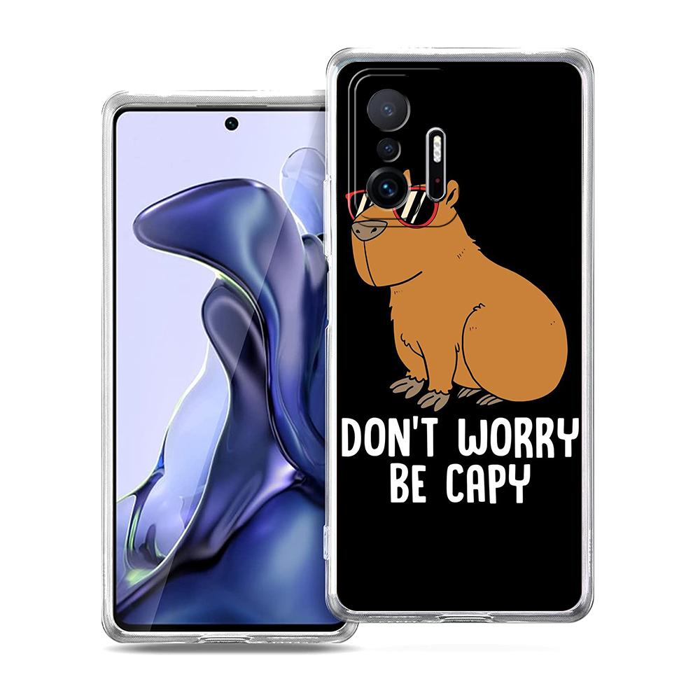Мультяшный чехол для телефона с капибарой для Xiaomi Mi Poco F3 X3 X4 GT NFC M3 M4 11 Ultra 12 11X 11i Pro Lite 5G Мягкий прозрачный чехол