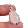 Natural Rose Quartz Gemstone 925 Solid Sterling Silver Gift Pendant 1.50" Y3n96