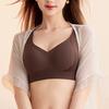 Seamless Bra Women's Jacquard Soft Support Lift Bra Gathering Bra Lace-holding Underwear Push Up Bra