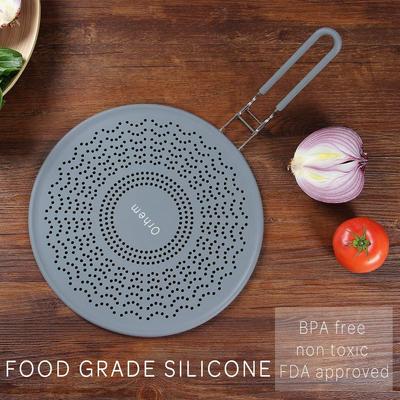 11-дюймовый силиконовый экран от брызг, крышка для сковороды со складной ручкой, теплоизоляционная охлаждающая подставка, дуршлаг, подставка для сушки, защита от брызг масла для сковороды