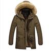 Winter Men's Cotton-padded Jacket Mid-length Coat European and American Men's Jackets Loose Plus Size Cotton Clothing