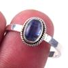 Кольцо из чистого серебра 925 пробы с натуральным кианитом ручной работы, размер 9,5 l5E07