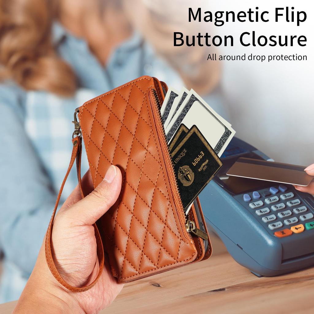 Защитный кожаный чехол-книжка с застежкой-молнией для Sony ACE III и Xperia 10 VI/1 IV