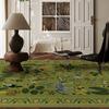 Ковер для гостиной зеленый ретро животный лист узор ковер для спальни большая площадь продвинутая легкая роскошь коврик для журнального столика Alfombra