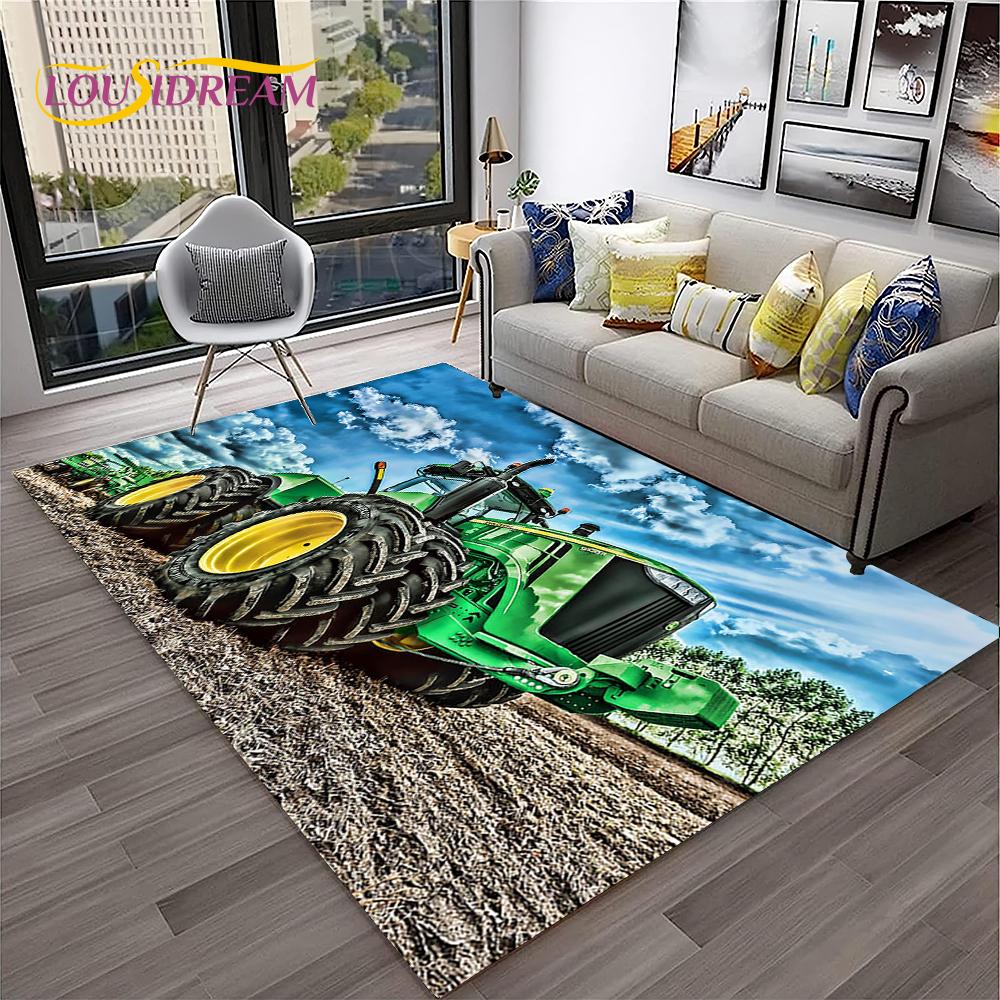 3D Truck Car Retro Tractor Non-Slip Carpet Rug for Living Room Bedroom Sofa Child Area Rug Home Decor Floor Mat