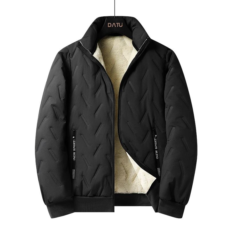 Men's Fleece Jacket Thick Sherpa Lined Jacket Warm Winter Turn-Down Collar Full Zip Jacket