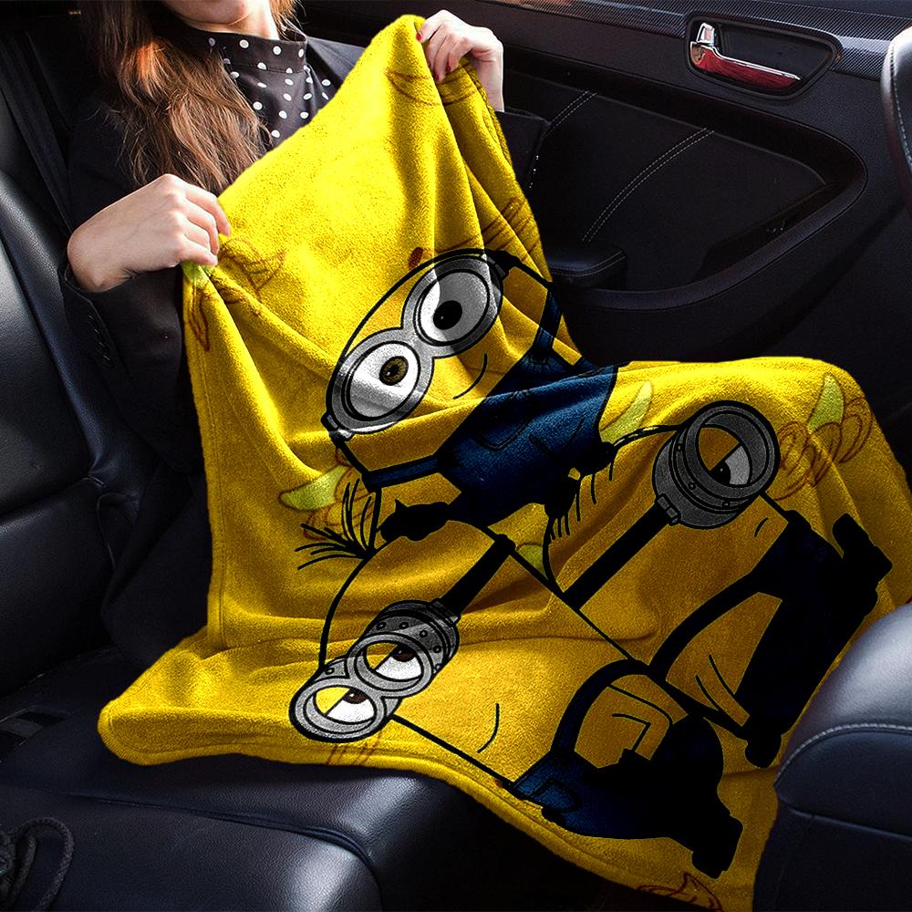 Minions Bananas Adventure Blanket Soft Throw Blanket For Home Bedroom Bed Sofa Travel Office Solid Christmas Blanket