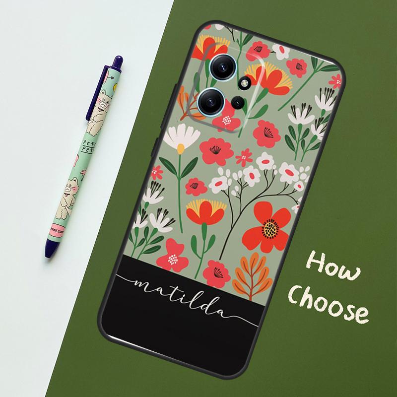 Персонализированный чехол с цветочным рисунком в пастельных тонах для Xiaomi Redmi Note 9 10 11 12 Pro Note 12S 9S 10S 11S Чехол для Redmi 12 9C 10C 12C