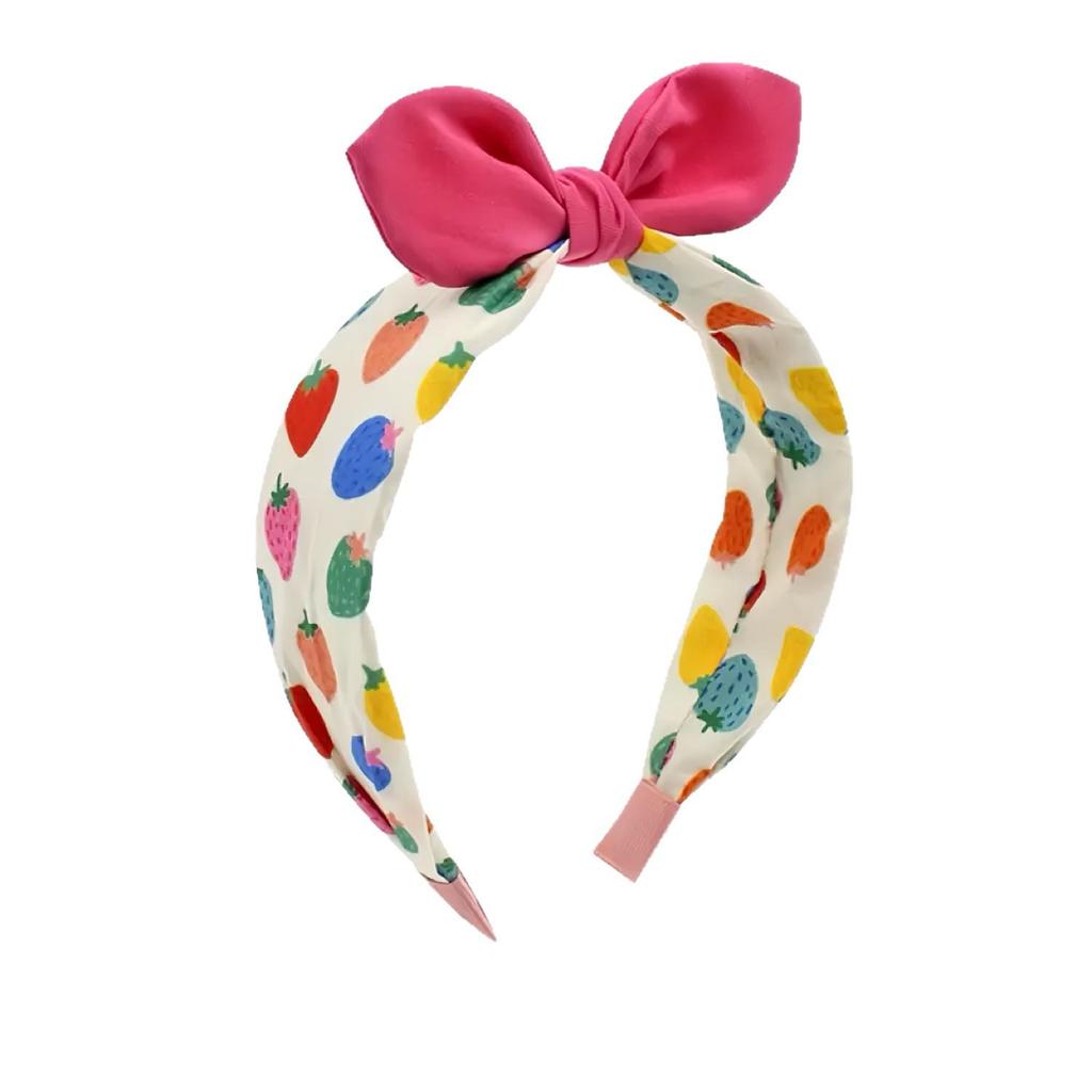 Милая повязка на голову с широкими полями и бантом в горошек для девочек, для милых непослушных волос