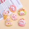 Cute Dessert Pig Cream Glue Hairpin Shoe Charm Resin Decoration for DIY Jewelry