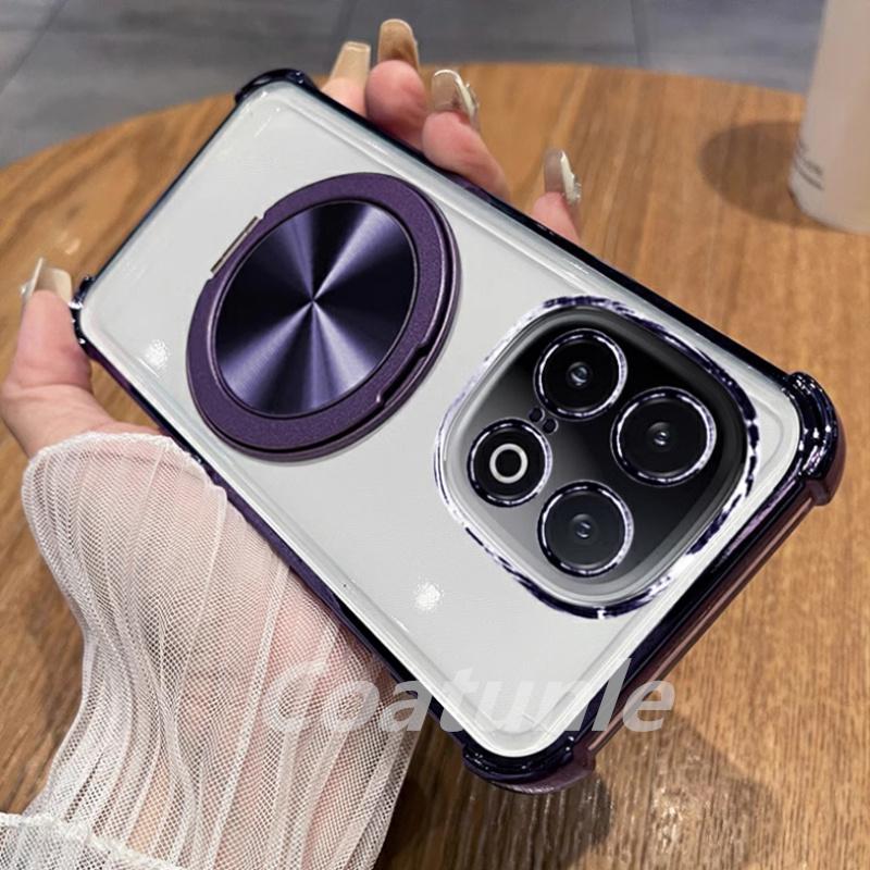 Вращающийся на 360° противоударный гальванизированный магнитный кронштейн для чехла Magsafe на для funda Huawei Honor X7C X7B HonorX7C X7 C B мягкая обложка