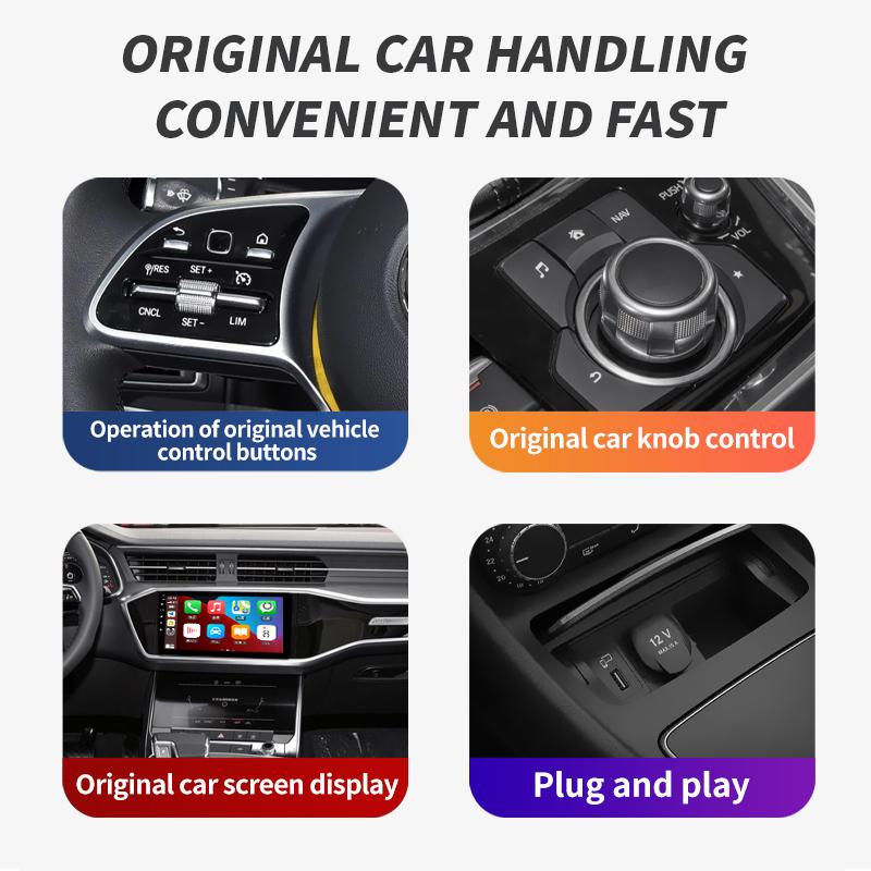 Беспроводной CarPlay 2 в 1 Android Auto Apple Carplay адаптер Mini AI Box Plug And Play WiFi USB Type C соединение Автомобильные аксессуары