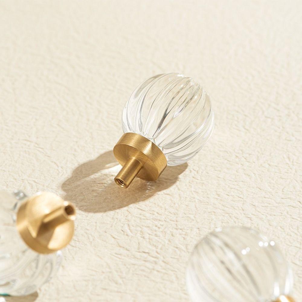 Ручка для мебели из хрустального стекла цвета шампанского / прозрачная ручка для шкафа