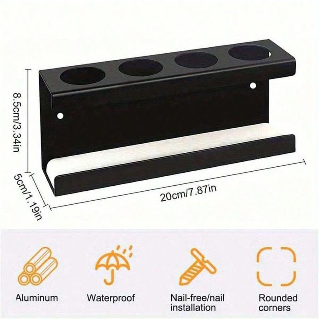 Toothbrush Holders 4-Slot No Drilling Stand With Diatomite Base Bathroom Toothbrush Holder Storage Rack For Toothpaste Kitchen