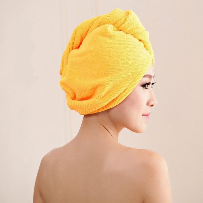 1PCs Soft Microfiber Bath Towel Hair Dry Hat Cap Quick Drying Lady Bathing Accessories Shampoo Random Color