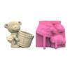 Cute Bear Flower Pots Mold Epoxy Resin Molds Pen Holder Candle Holder Cement Planter Silicone Mould Home Decorations