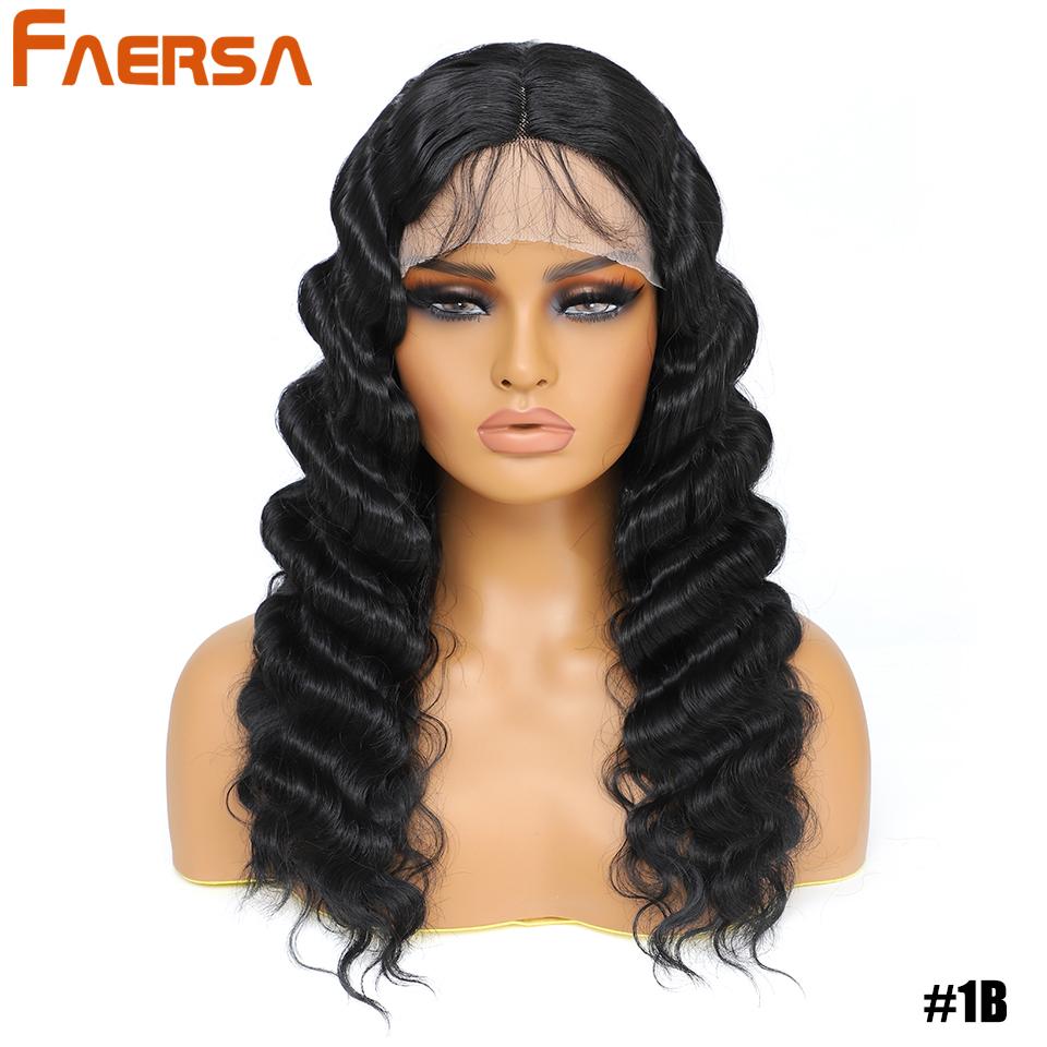 Synthetic Lace Wigs For Black Women Long Body Wave Lace Front Wig Brown Ombre Blond Wigs Heat Resistant Curly Wig