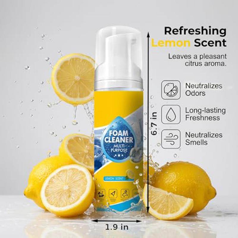 4-in-1 Multi-Enzyme Foam Cleaner No-Rinse All-Purpose Deep Cleaning Spray for Car Interior ,Kitchen Grease, Sofa Upholstery