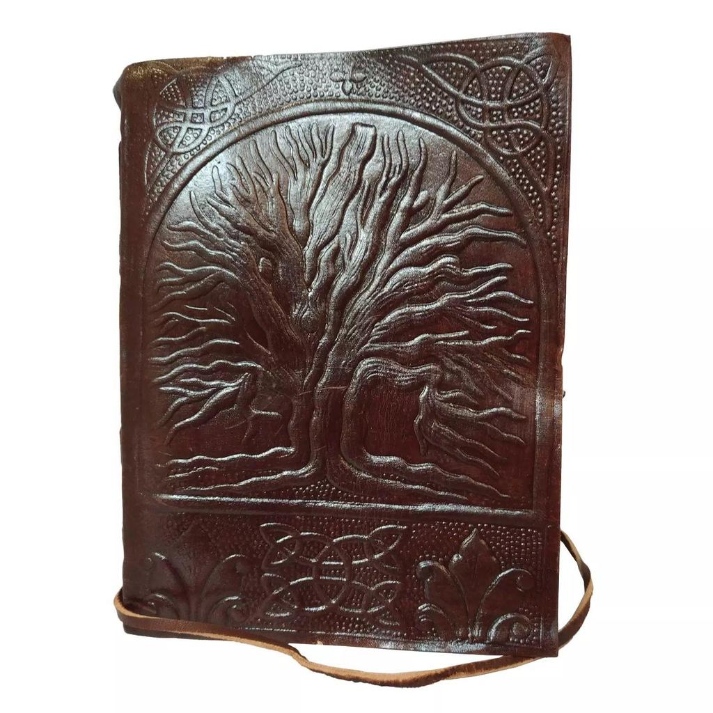 Celtic Tree of Life Book of Shadows Blank Notebook Leather Journal Wicca Diary