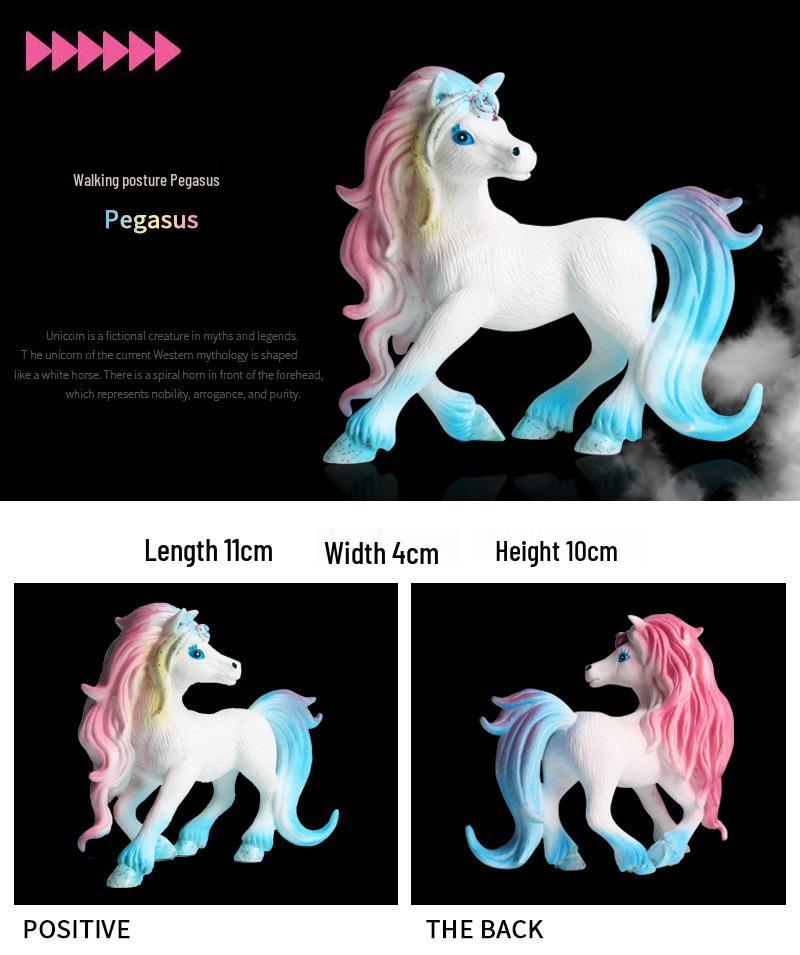 European Pegasus & Unicorn Figurine - Mythical Magic Creature Model