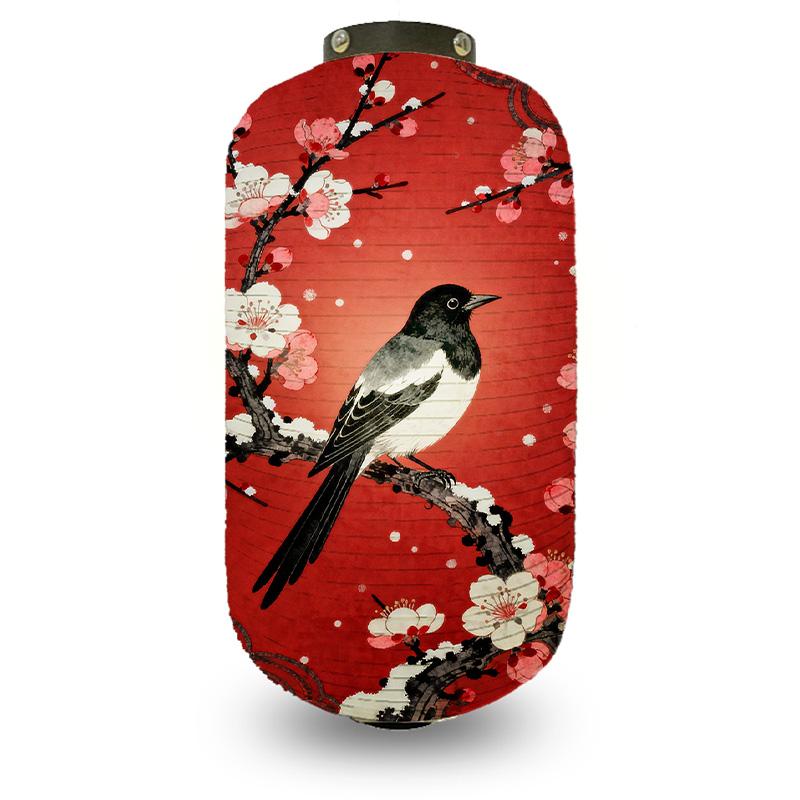 Japanese Style Antique Sakura Printed Paper Lantern Izakaya Pub Restaurant Advertising Sign Wedding Party Decor Festival Hanging