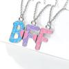 Bff ожерелье комплект простая цепочка с алфавитом лучший друг навсегда любовь сращивание хорошие друзья ожерелье комплект
