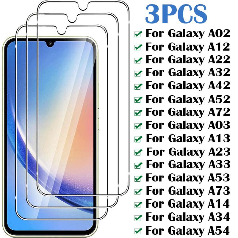 3 шт. HD прозрачное закаленное стекло защитная пленка для экрана для Samsung Galaxy A05 A05S A15 A25 A35 A55 5G A04 A04S A04E A14 A24 A34 A54