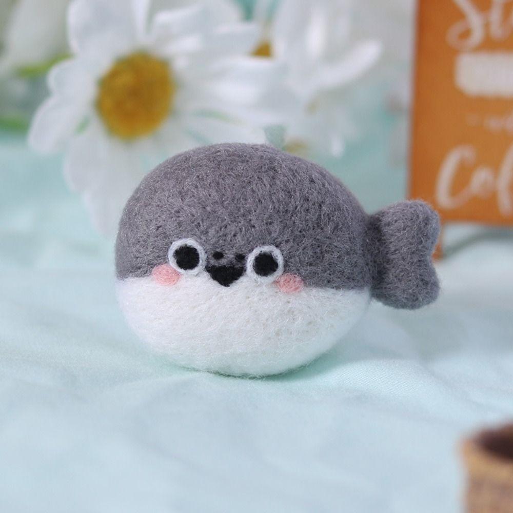 DIY Animal Felting Kit Handmade Wool Felt Gift Pendant Creative Water Lazy Wool Felt Homemade