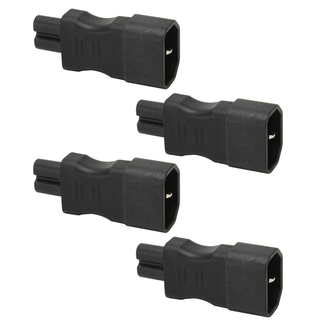 4Pcs IEC320 C14 To IEC320 C7 Power Adapter Universal Black Connector Converter Replacement for PDU