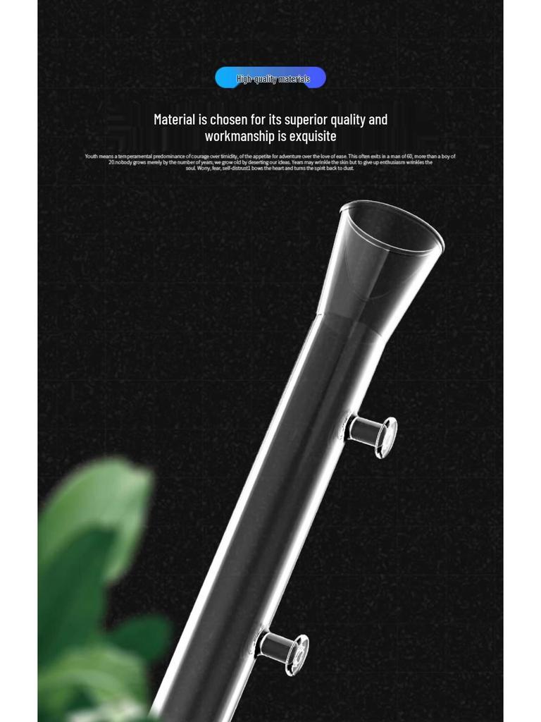 Стеклянная трубка-кормушка для рыб с высокой прозрачностью: Точное кормление креветок и мелких рыб, предотвращает разбрасывание корма.