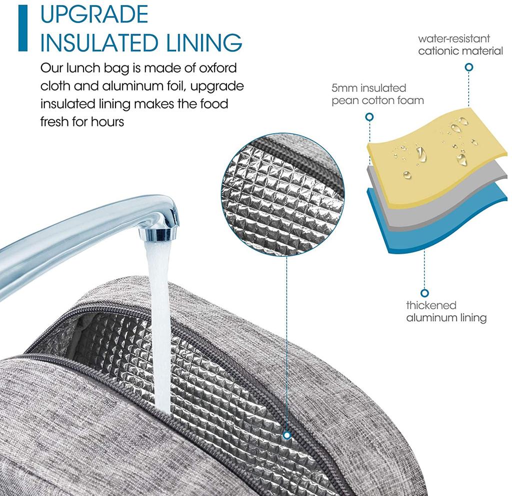 Изолированная сумка для обеда, женская и детская сумка-холодильник, термосумка, портативный пакет для льда, холщовый контейнер для еды, сумки для пикника