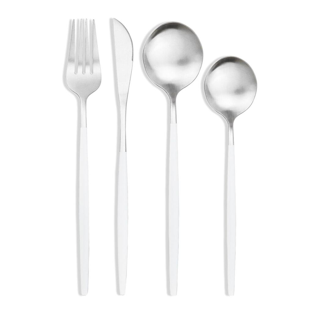 4 шт., черный набор столовых приборов, набор столовых приборов из нержавеющей стали 18/10, нож, вилка, десертная ложка, обеденная посуда, кухонное серебро, набор столовых приборов