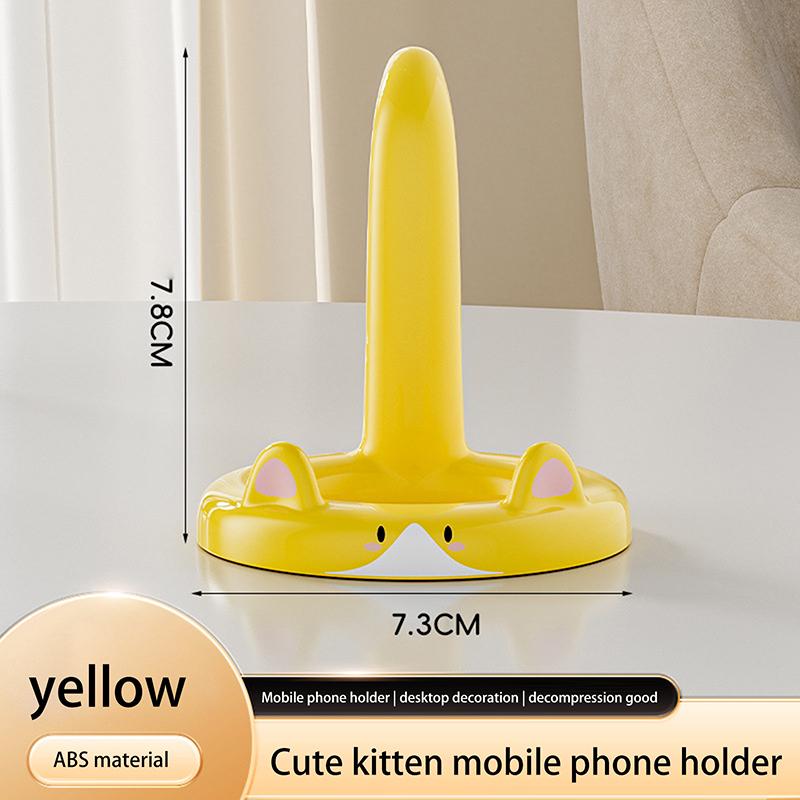 Мультяшная форма кошки Подставка для мобильного телефона Подставка для телефона Портативная Милая Красочная Ленивая Подставка для телефона Настольный держатель для сотового телефона