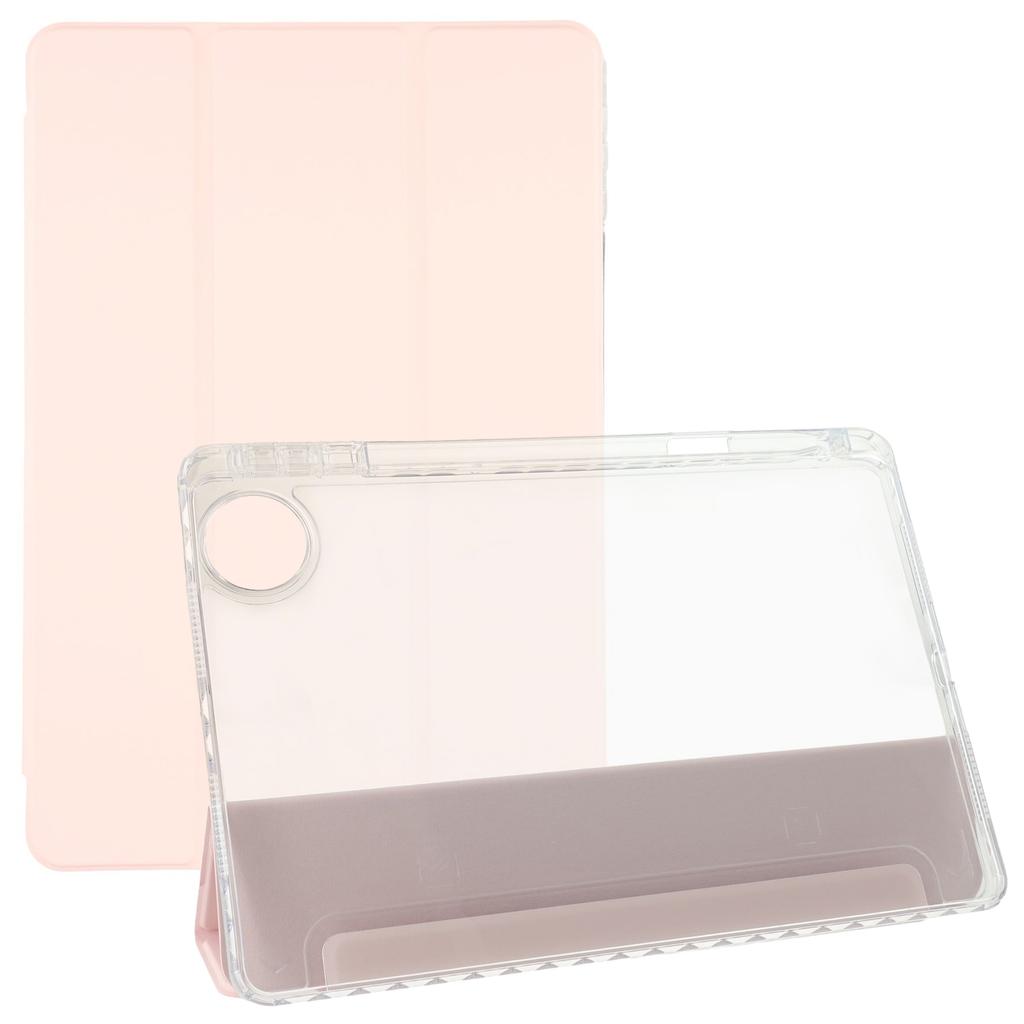 Для Honor Pad 10 Чехол Тройная подставка Кожа+ТПУ+Акрил Прозрачная задняя крышка для планшета