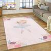 Милый ковер с мультяшной феей-балериной для декора гостиной, спальни, нескользящее украшение для дивана, придверный коврик для детей