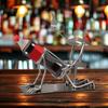 Ретро Металлическая Подставка для Красного Вина Дизайн Черепа Скелета Держатель для Вина Пива Виски Подставка Стойка для Дисплея Бутылок Вина Бар Домашний Декор