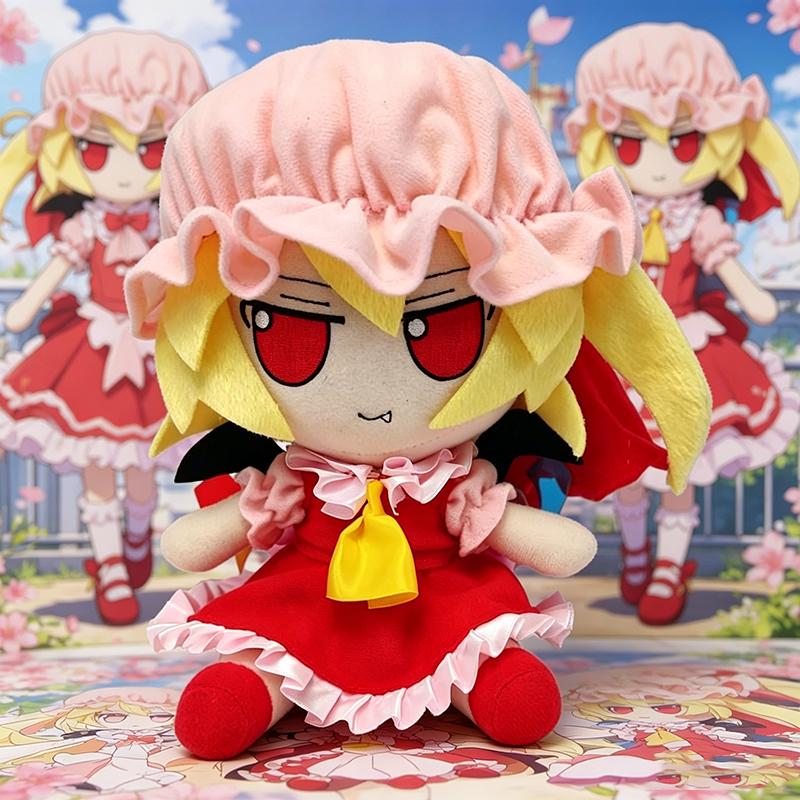New Cute Touhou Project Flandre Scarlet Fumo Plush Toy Cute Vampire Character Soft Stuffed Doll Anime Plushie for Fans Birthday Gift Home Room Decor