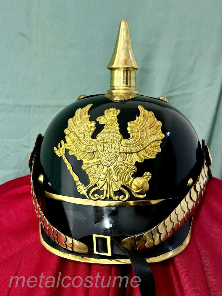Imperial German Prussian Leather Pickelhaube Spike German Helmet Vinatge Gift