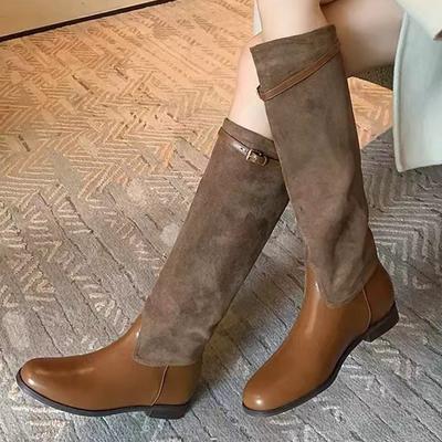 Женские высокие сапоги на плоской подошве, мотоциклетные сапоги, дизайнерская обувь в стиле ретро, новый бренд, зимние сапоги челси 2024 года, прогулочные гладиаторские сапоги для женщин, Zapatos