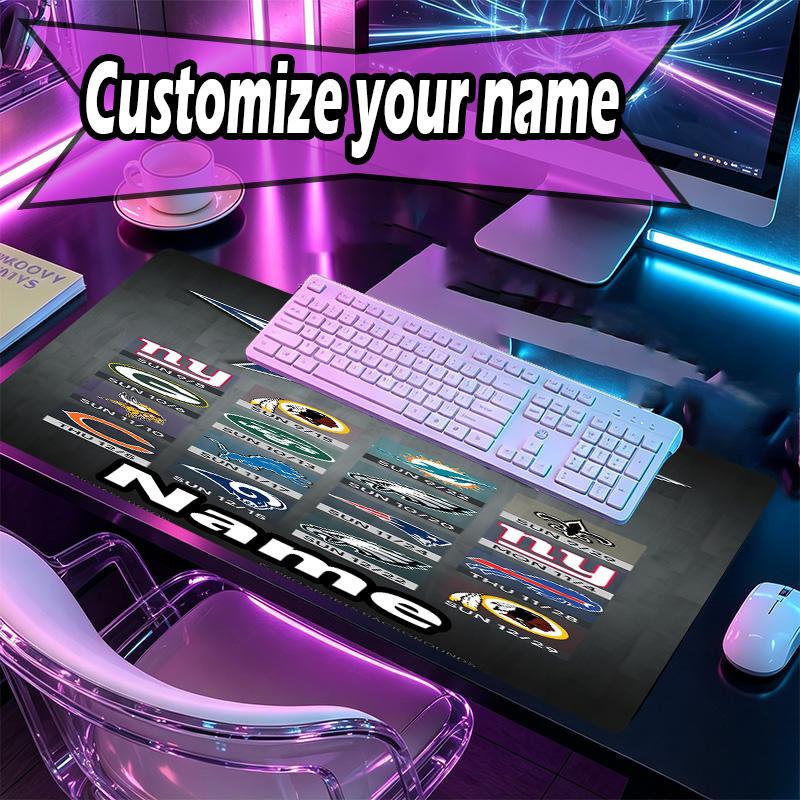 Custom Name Personalized Dallas Cowboys Pattern Mousepad, Laptop PC Desk Mat, Decorative Desk Mat for Home Keyboard Pad Gift