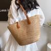 Summer New Straw Bag Large Capacity Leisure Commuter Shoulder Armpit Bag Seaside Beach Vacation Handbag