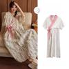 Cloud Cotton Short Sleeve Sleep Dress With Chest Padding For Comfortable Home Wear