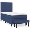 3136723 vidaXL Bed Base with Mattress Blue 90x190 Cm Fabric