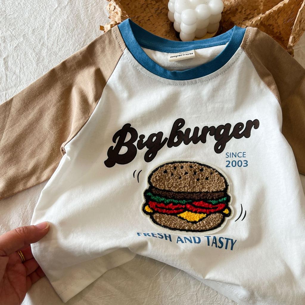 Children's T-shirt Long Sleeve 2024 Spring and Autumn New Baby Girl Shoulder Plugged Korean Version Top Children's Cartoon Embroidery Base