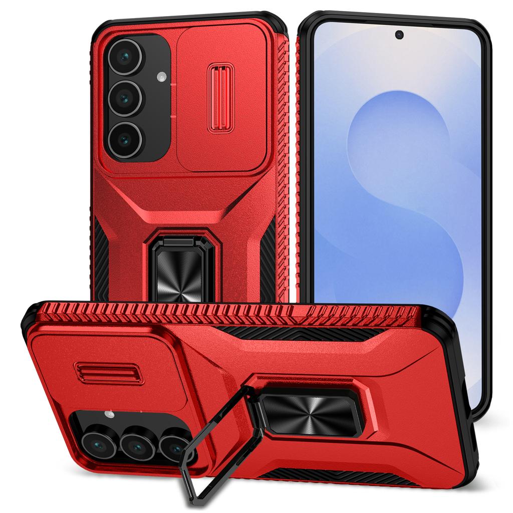 For Samsung Galaxy S25 FE Case Camshield Kickstand TPU+PC Anti-Slip Phone Cover