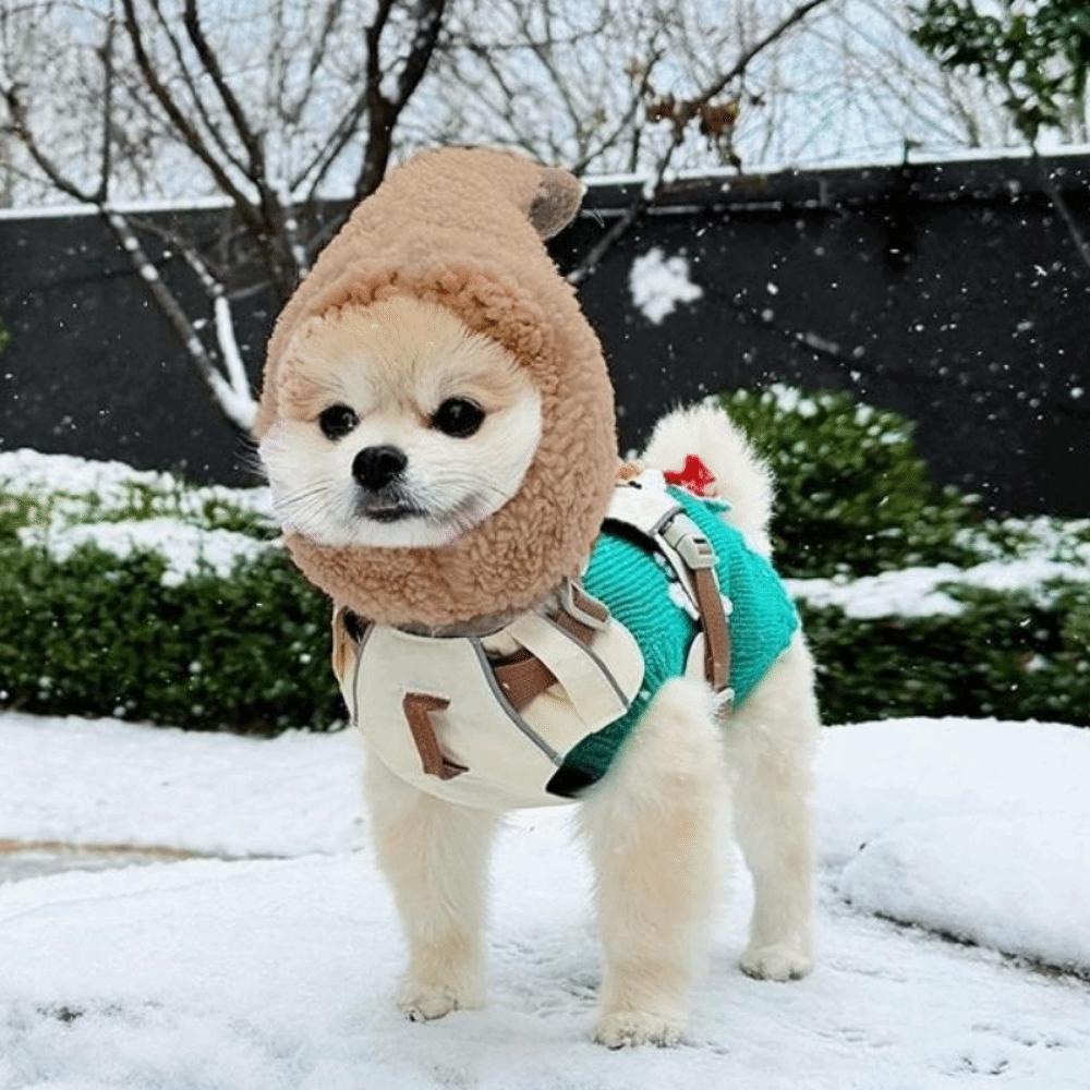 Comfortable Pet Head Cover Warm Pet Transformation Hat Cute Winter Pet Hat  Party