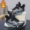 Хлопковые туфли для мальчиков Кобе, зима, новые, бархатные, утолщенные, профессиональные баскетбольные туфли, детские нескользящие кроссовки, хлопковые туфли
