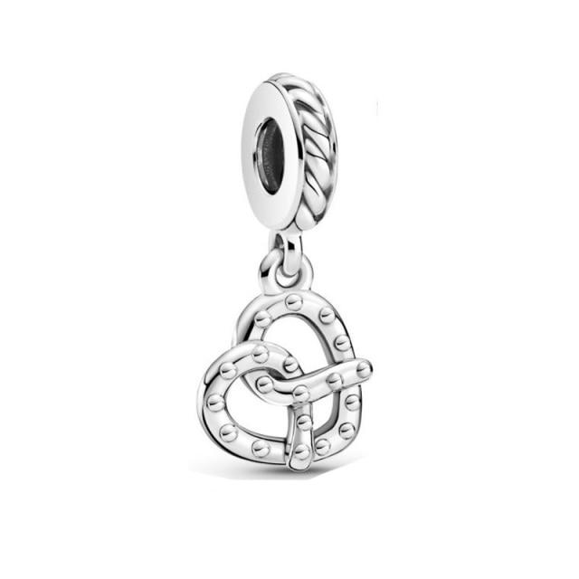 Стерлингового серебра 925 пробы O Love Heart розовое золото CZ кулон мотаться подходит ожерелье женщины DIY очаровательные ювелирные изделия