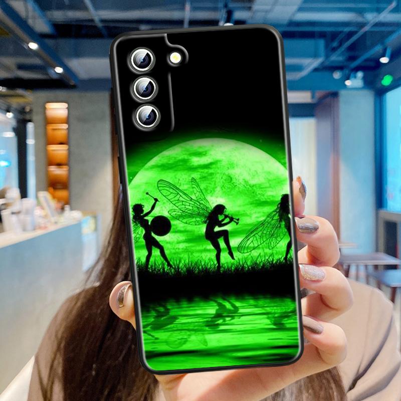 Animation Peter Pan Cut For Samsung Galaxy S24 S23 S22 S21 S20 FE S10 S10E Plus Ultra Pro Lite 5G Black Back Phone Case